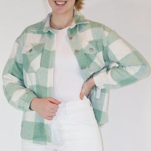 Nothing But Chill Oversized Sage Flannel Shirt
